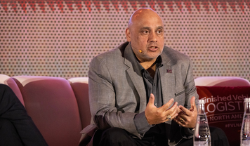 Anu Goel, executive vice-president of group service and after-sales, Volkswagen Group of America, on stage at FVL North America 2026.